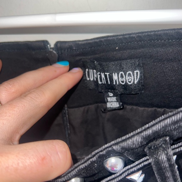 Current Mood Dream Closet Studded Denim Skort Black small - Picture 9 of 11